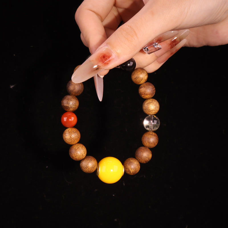 AGARWOOD MULTISTONE SECOND GENERATION BEESWAX BRACELET-5