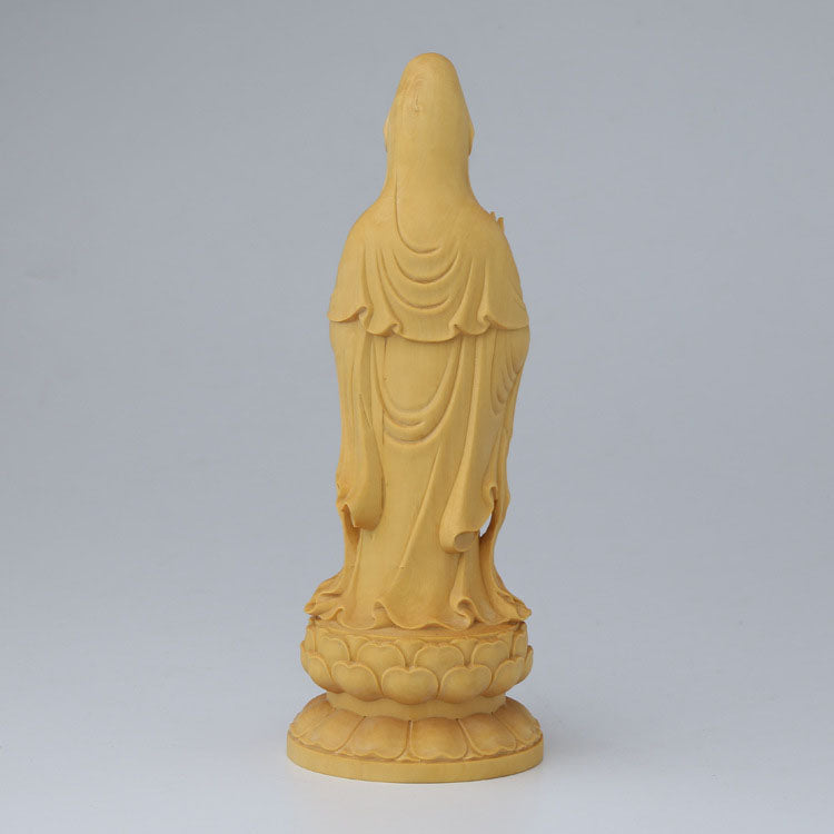 BOXWOOD PUTUO NANHAI GUANYIN STATUE-3