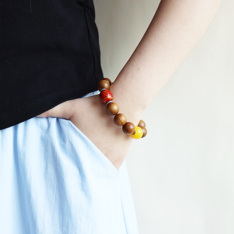 GOLDEN NANMU RED LACQUER BRACELET-2