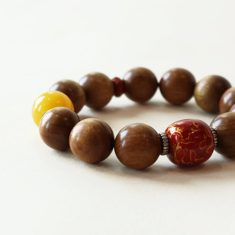 GOLDEN NANMU RED LACQUER BRACELET-5