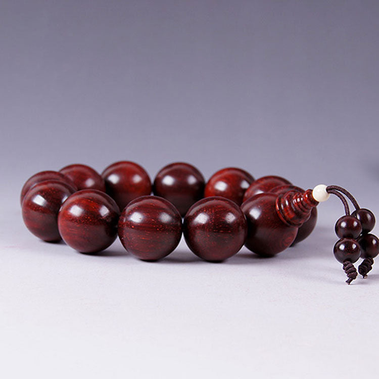 INDIAN LEAFLET PTEROCARPUS SANTALINUS WOOD BRACELET-1