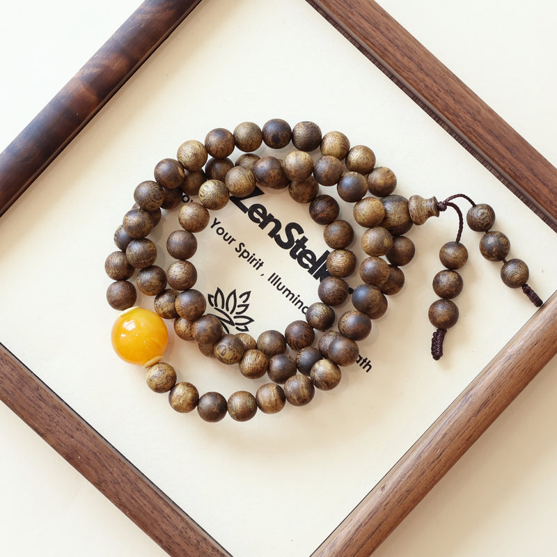 QINAN AGARWOOD THREE-CIRCLE BRACELET-1