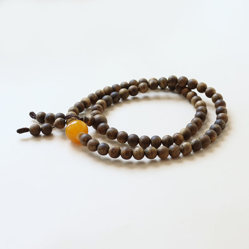 QINAN AGARWOOD THREE-CIRCLE BRACELET-6