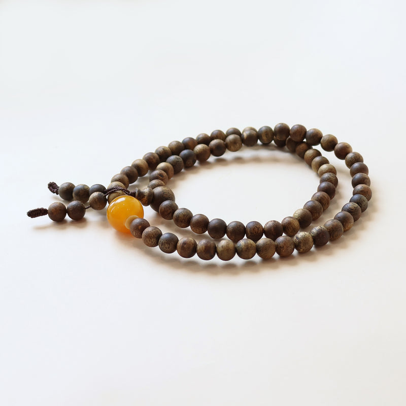 QINAN AGARWOOD THREE-CIRCLE BRACELET-6