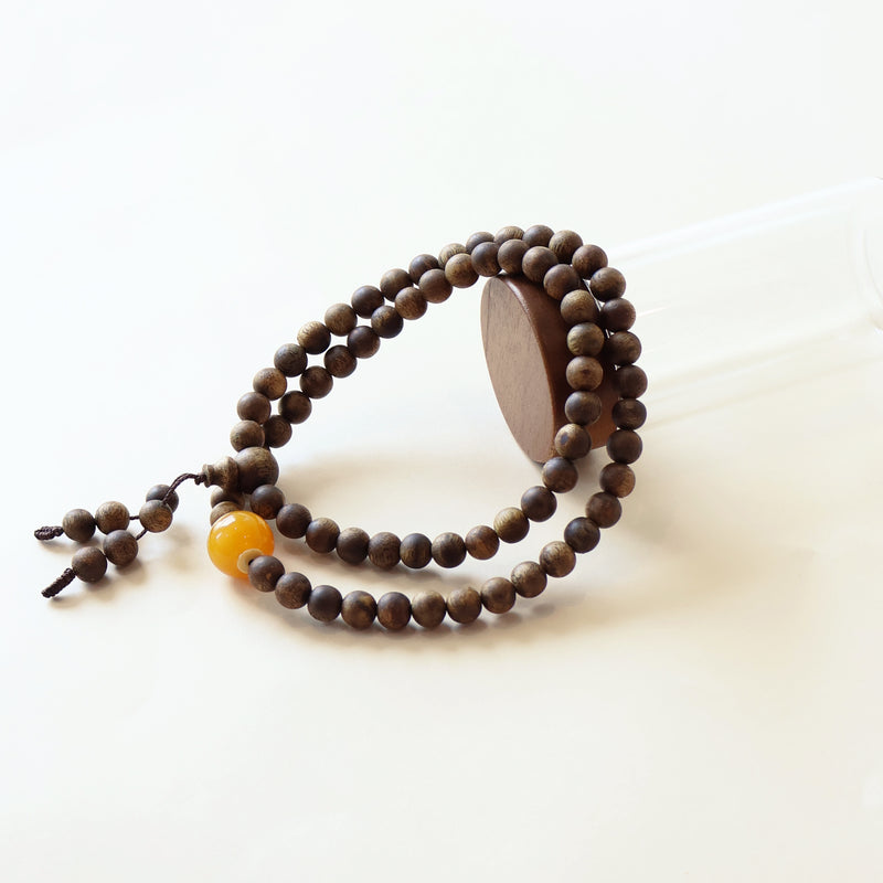 QINAN AGARWOOD THREE-CIRCLE BRACELET-7