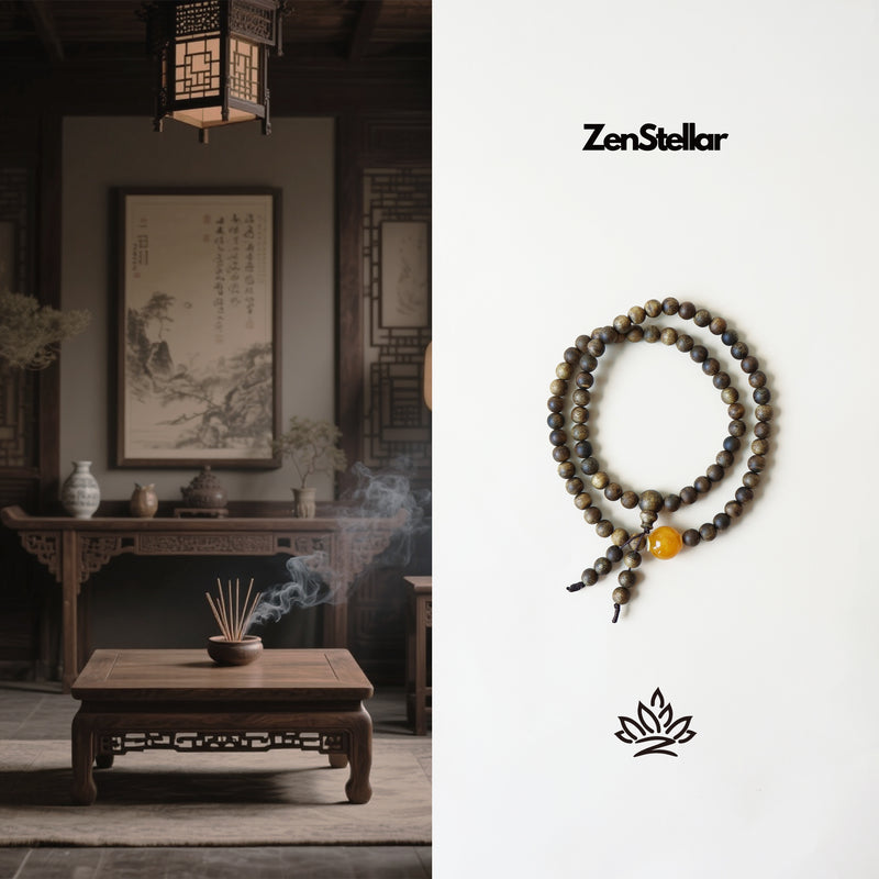 QINAN AGARWOOD THREE-CIRCLE BRACELET-8