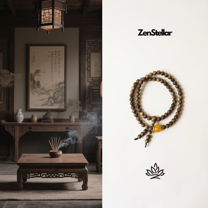 QINAN AGARWOOD THREE-CIRCLE BRACELET-8