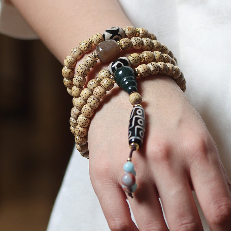 STAR MOON BODHI AGATE BRACELET-2