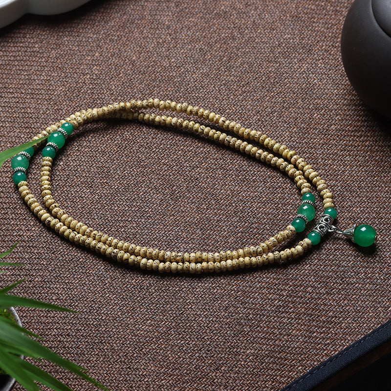 STAR MOON BODHI GREEN AGATE BRACELET-4