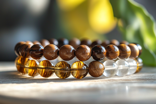 Career - Strengthening Your Professional Energy with Wooden Bead and Crystal Bracelets