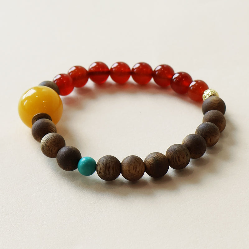 AGARWOOD AGATE TURQUOISE BRACELET-3
