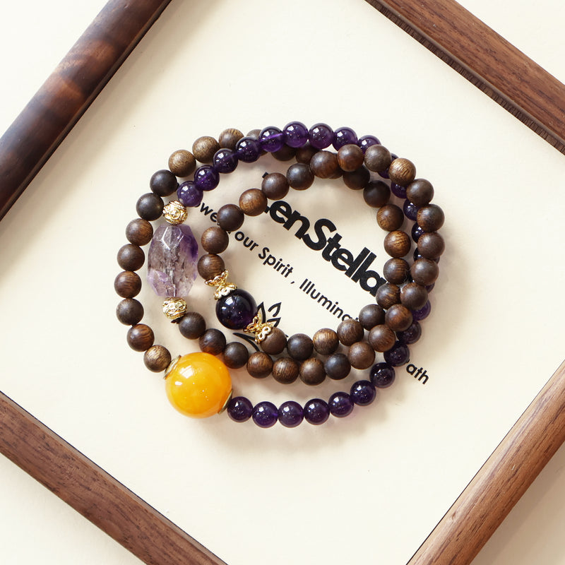 AGARWOOD AMETHYST ROSARY-1