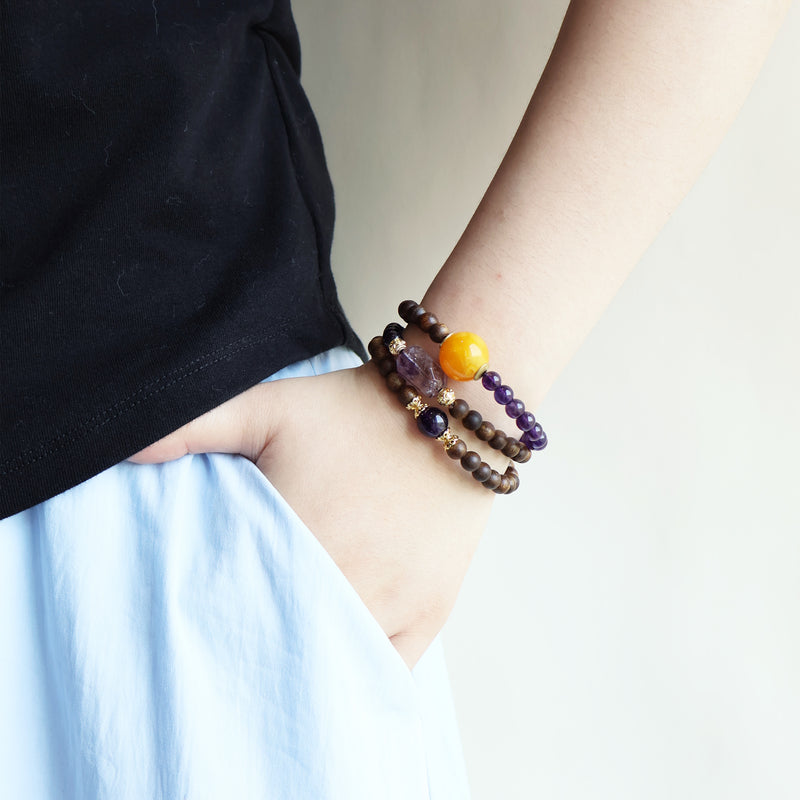 AGARWOOD AMETHYST ROSARY-2