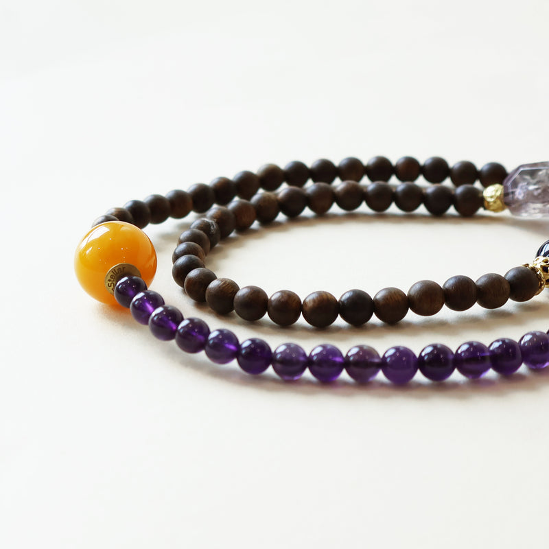 AGARWOOD AMETHYST ROSARY-4