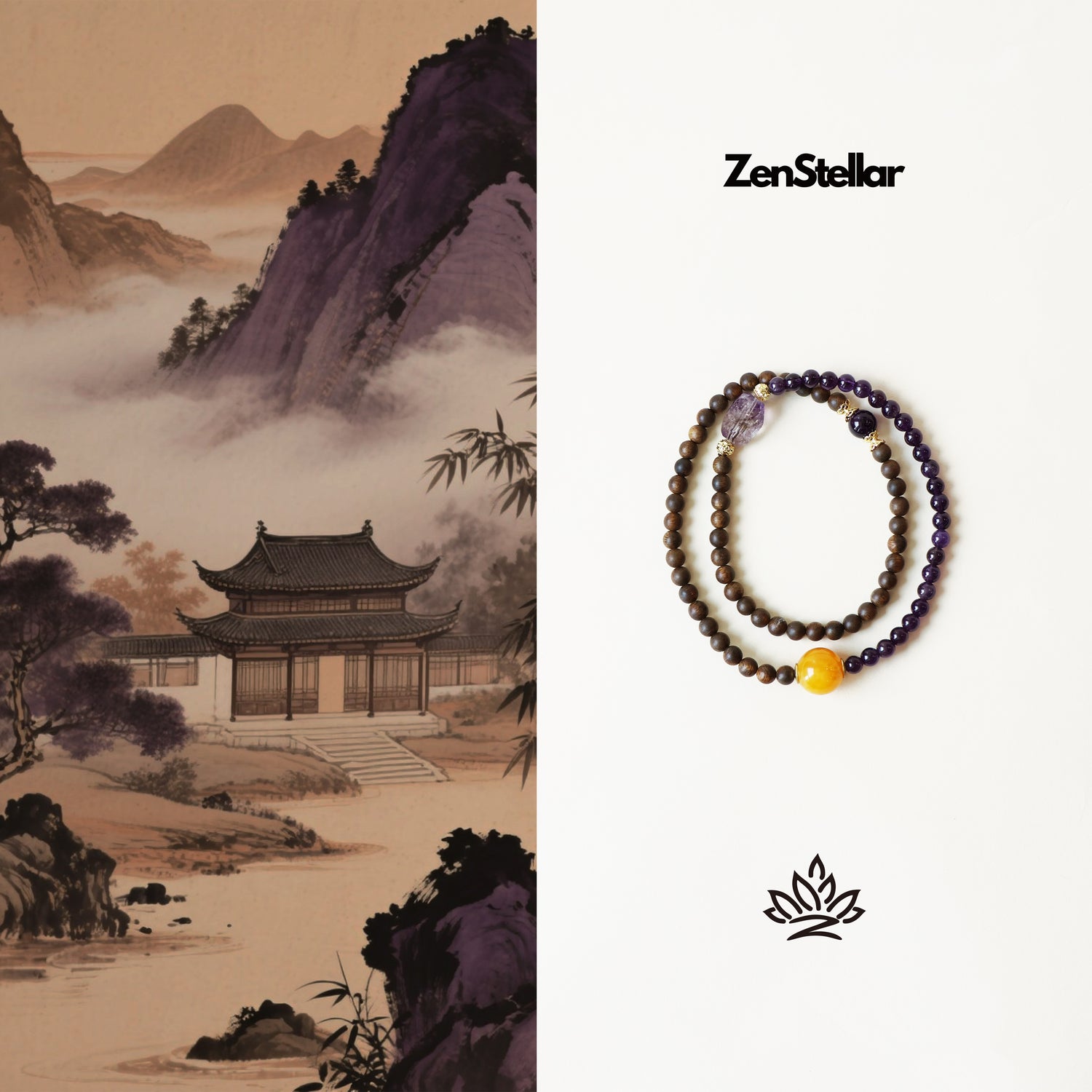 AGARWOOD AMETHYST ROSARY-6