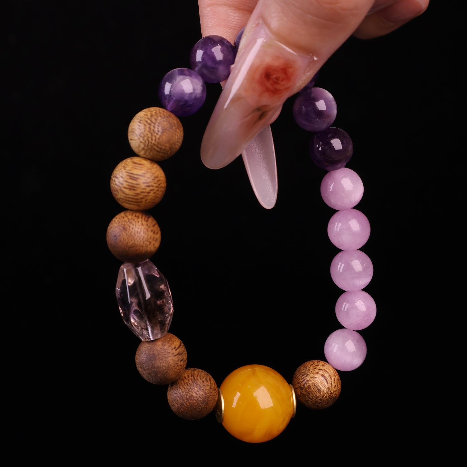 AGARWOOD AMETHYST SECOND GENERATION BEESWAX BRACELET-5