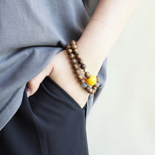 AGARWOOD CALCITE BRACELET-2