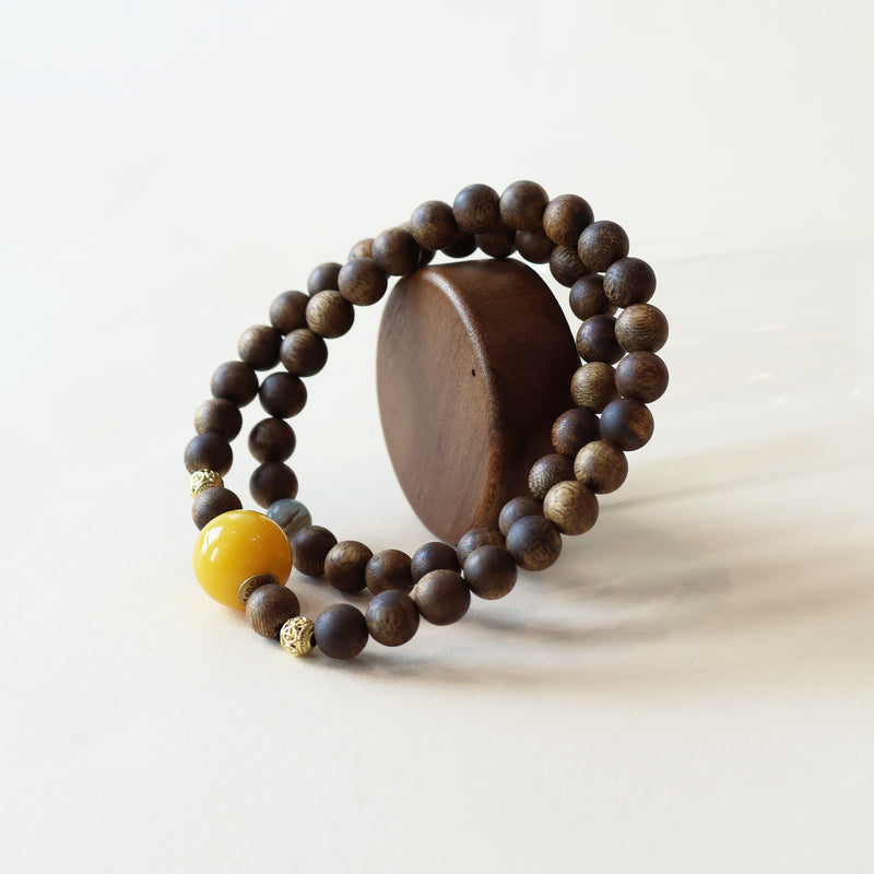 AGARWOOD CALCITE BRACELET-5