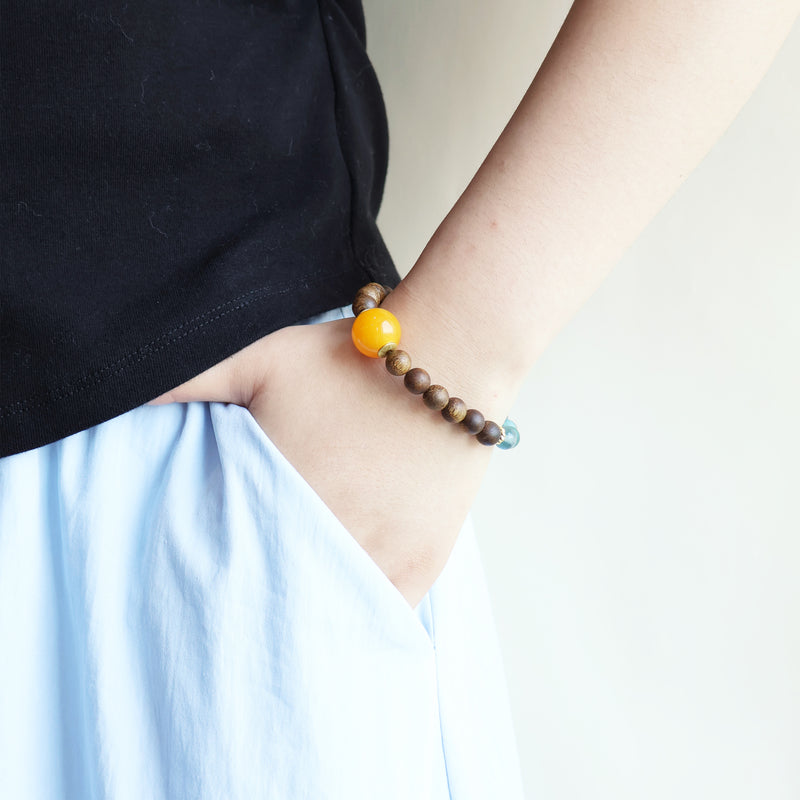 AGARWOOD FLUORITE BRACELET-2