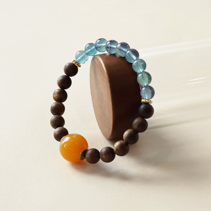 AGARWOOD FLUORITE BRACELET-5