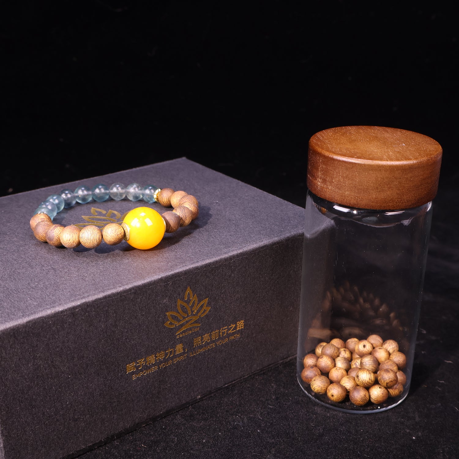 AGARWOOD FLUORITE SECOND GENERATION BEESWAX BRACELET-6