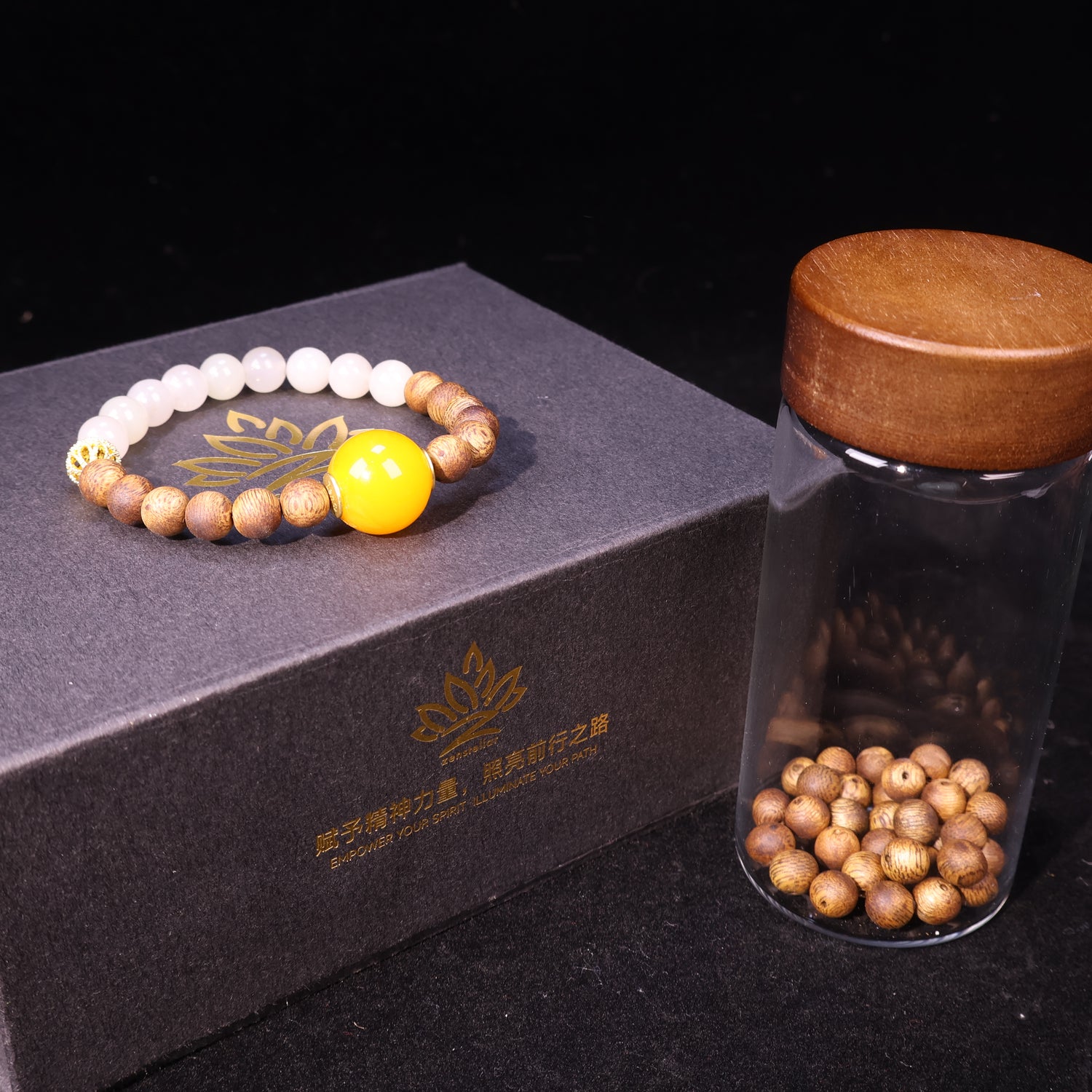 AGARWOOD HETIAN JADE SECOND GENERATION BEESWAX BRACELET-6