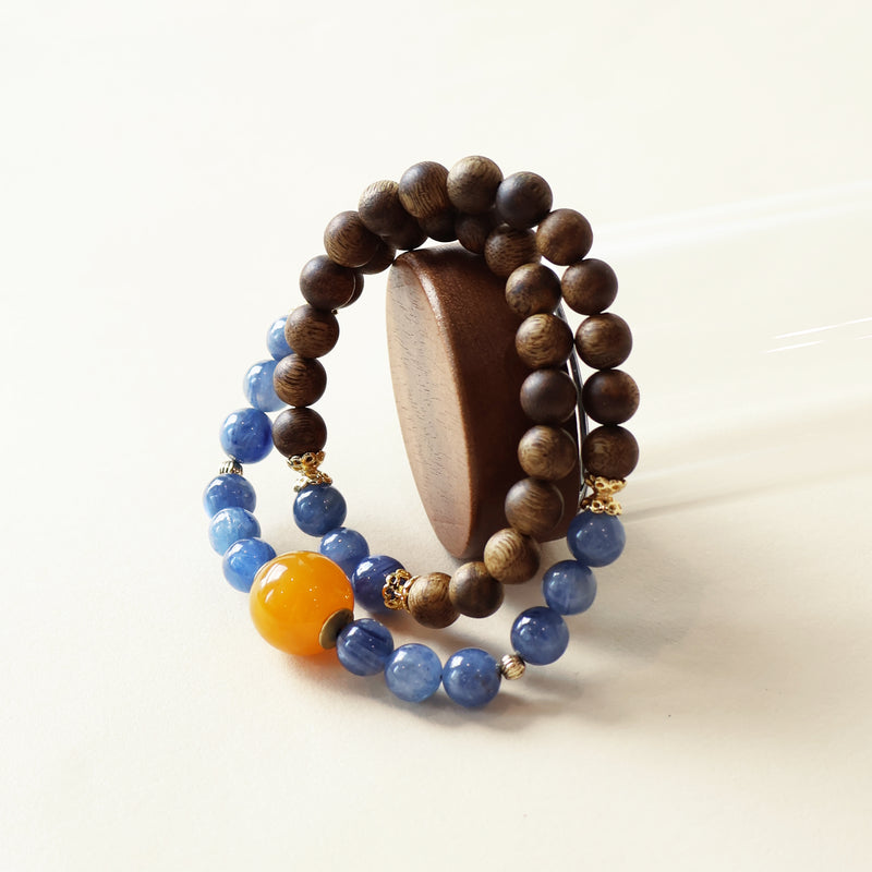 AGARWOOD KYANITE BRACELET-5