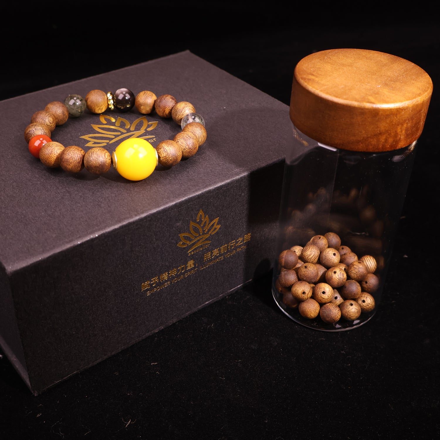 AGARWOOD MULTISTONE SECOND GENERATION BEESWAX BRACELET-6