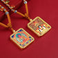 PATRON SAINT DRAGON FIVE LORDS TWELVE ZODIAC DOUBLE-SIDED THANGKA