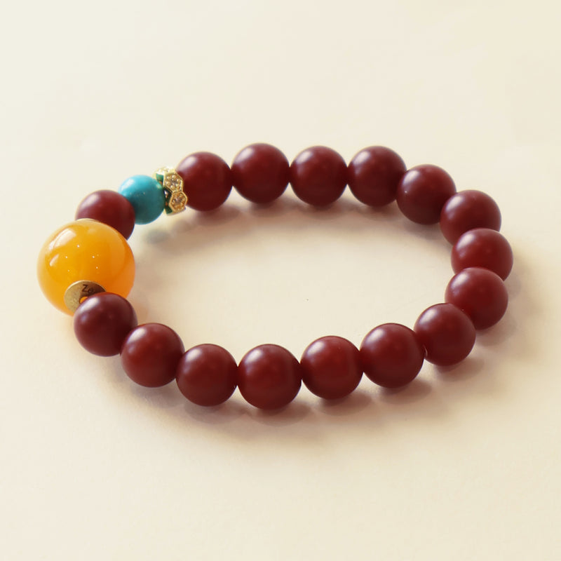 FORTUNE YEAR BRACELET–RED AGATE TURQUOISE-2