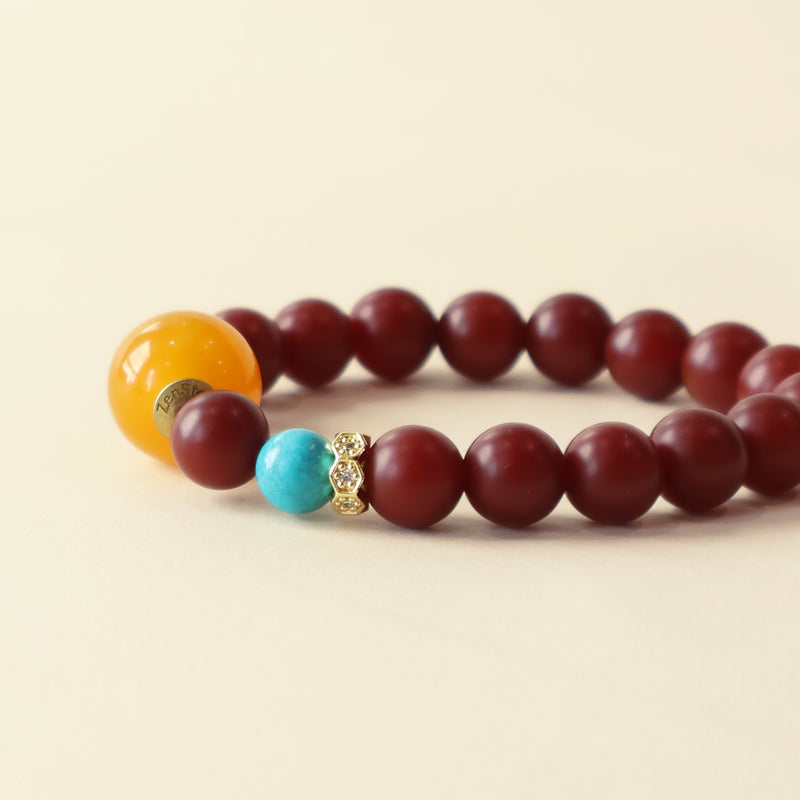 FORTUNE YEAR BRACELET–RED AGATE TURQUOISE-3