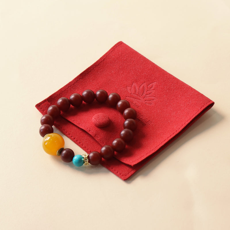 FORTUNE YEAR BRACELET–RED AGATE TURQUOISE-5