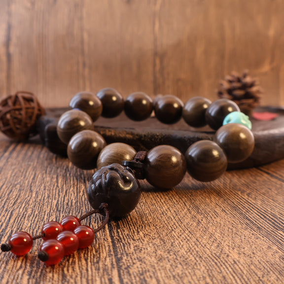 GLOOMY GOLDEN NANMU LAPIS LAZULI TURQUOISE BRACELET-2