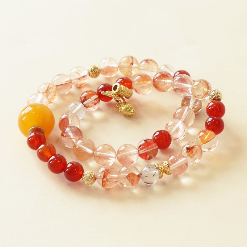 LUCKY RISE BRACELET – RED GUM FLOWER AGATE-2