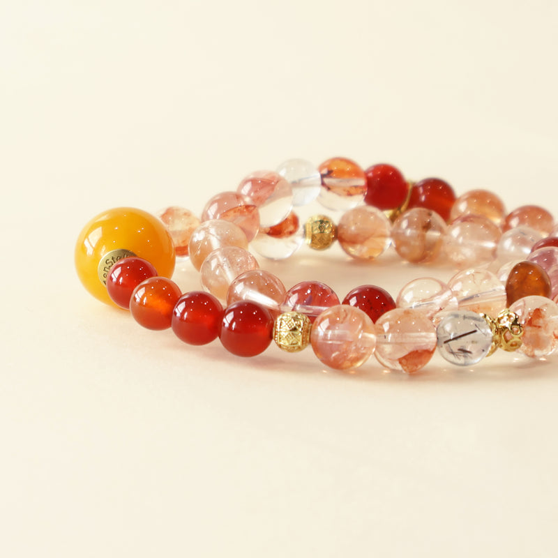 LUCKY RISE BRACELET – RED GUM FLOWER AGATE-3