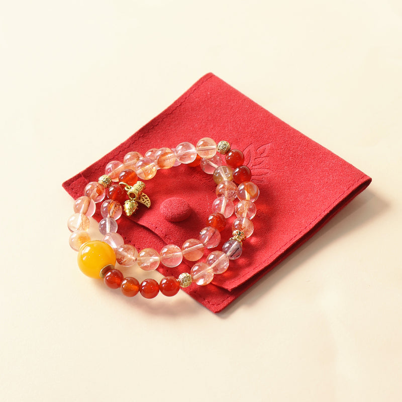 LUCKY RISE BRACELET – RED GUM FLOWER AGATE-4