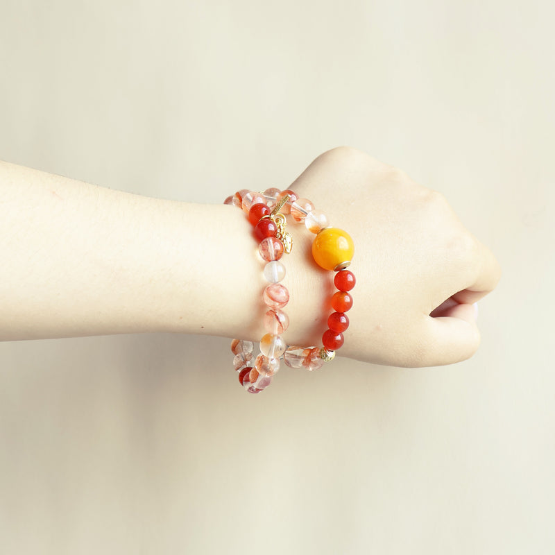 LUCKY RISE BRACELET – RED GUM FLOWER AGATE-5
