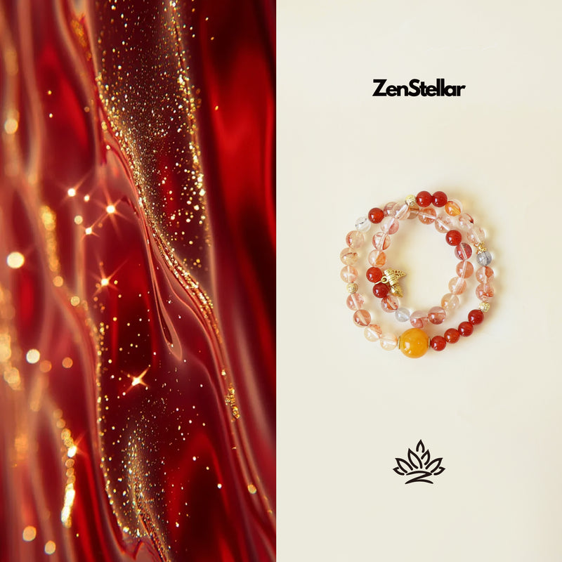 LUCKY RISE BRACELET – RED GUM FLOWER AGATE-6