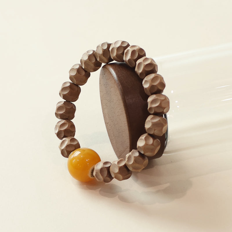 OLD MOUNTAIN SANDALWOOD HAMMER PATTERN BRACELET-7