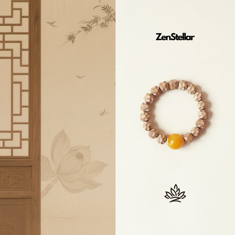 OLD MOUNTAIN SANDALWOOD HAMMER PATTERN BRACELET-8