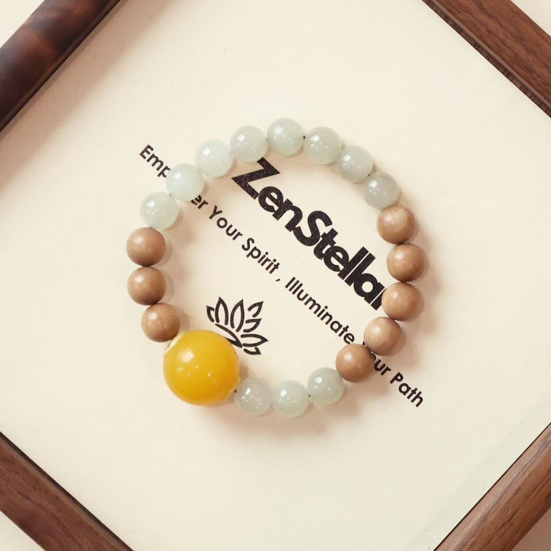 OLD MOUNTAIN SANDALWOOD HETIAN JADE BRACELET-5