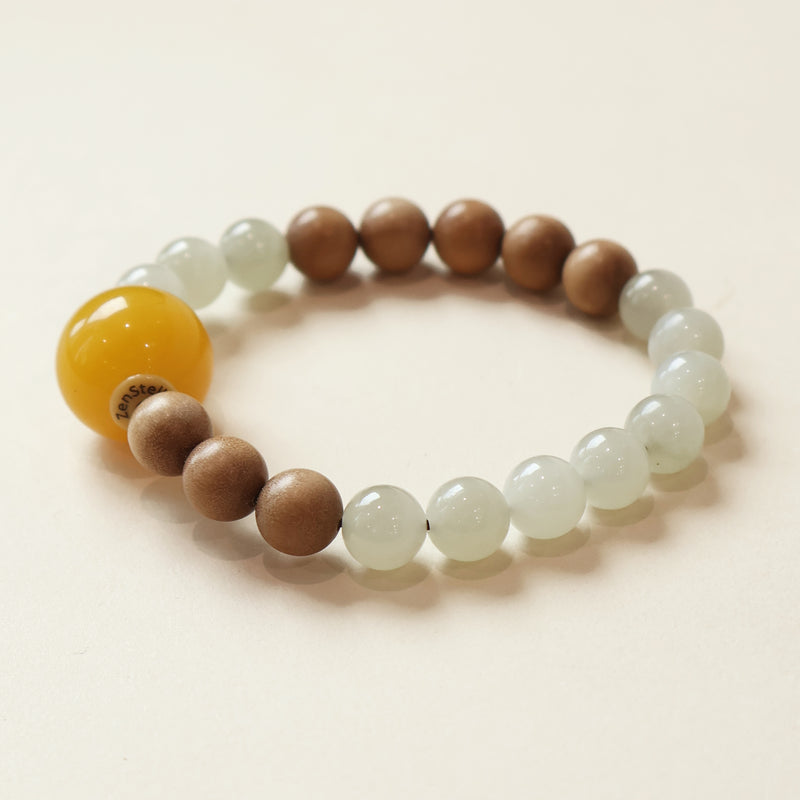 OLD MOUNTAIN SANDALWOOD HETIAN JADE BRACELET-6