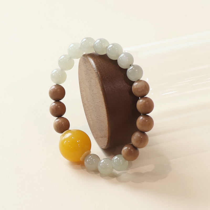 OLD MOUNTAIN SANDALWOOD HETIAN JADE BRACELET-7