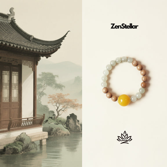 OLD MOUNTAIN SANDALWOOD HETIAN JADE BRACELET-8