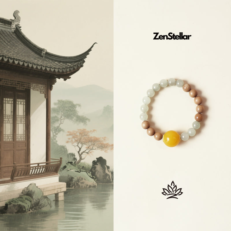 OLD MOUNTAIN SANDALWOOD HETIAN JADE BRACELET-8
