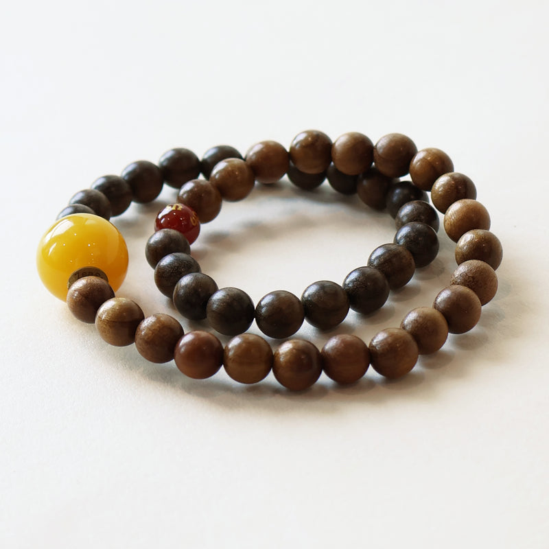 PHOEBE NANMU SUNKEN WOOD RED AGATE BRACELET-3