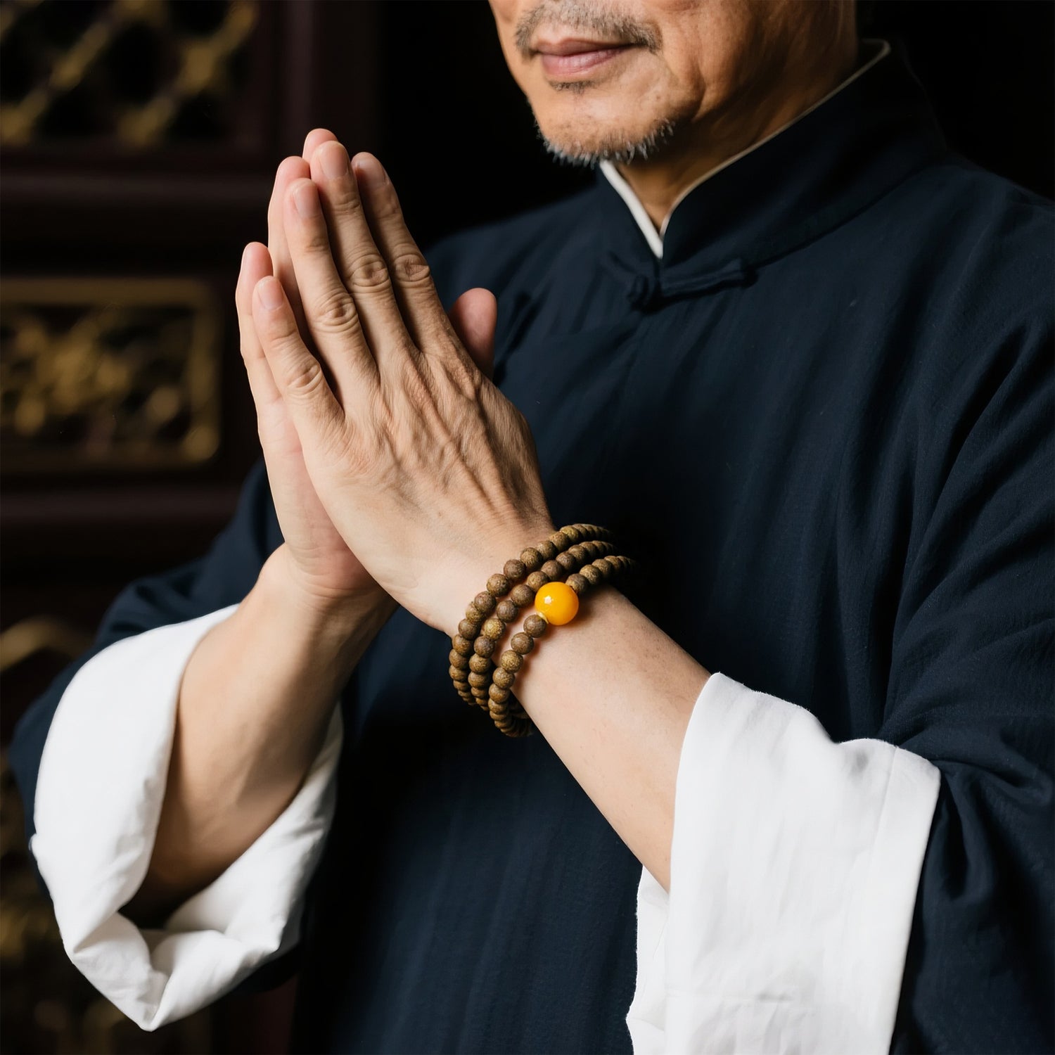 QINAN AGARWOOD THREE-CIRCLE BRACELET-3