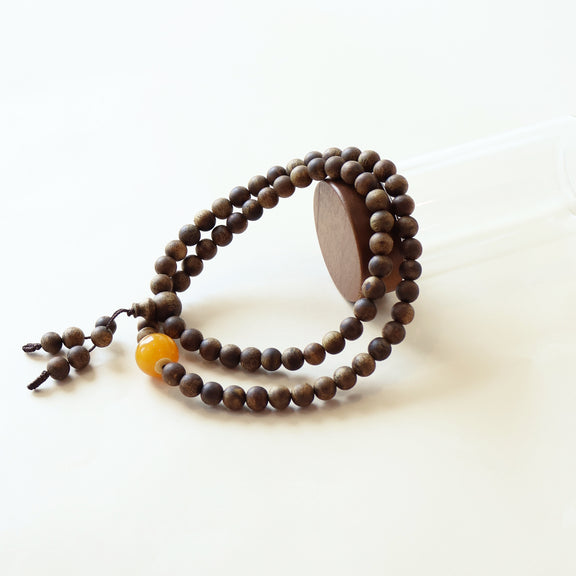 QINAN AGARWOOD THREE-CIRCLE BRACELET-7