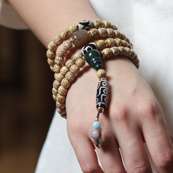 STAR MOON BODHI AGATE BRACELET-2
