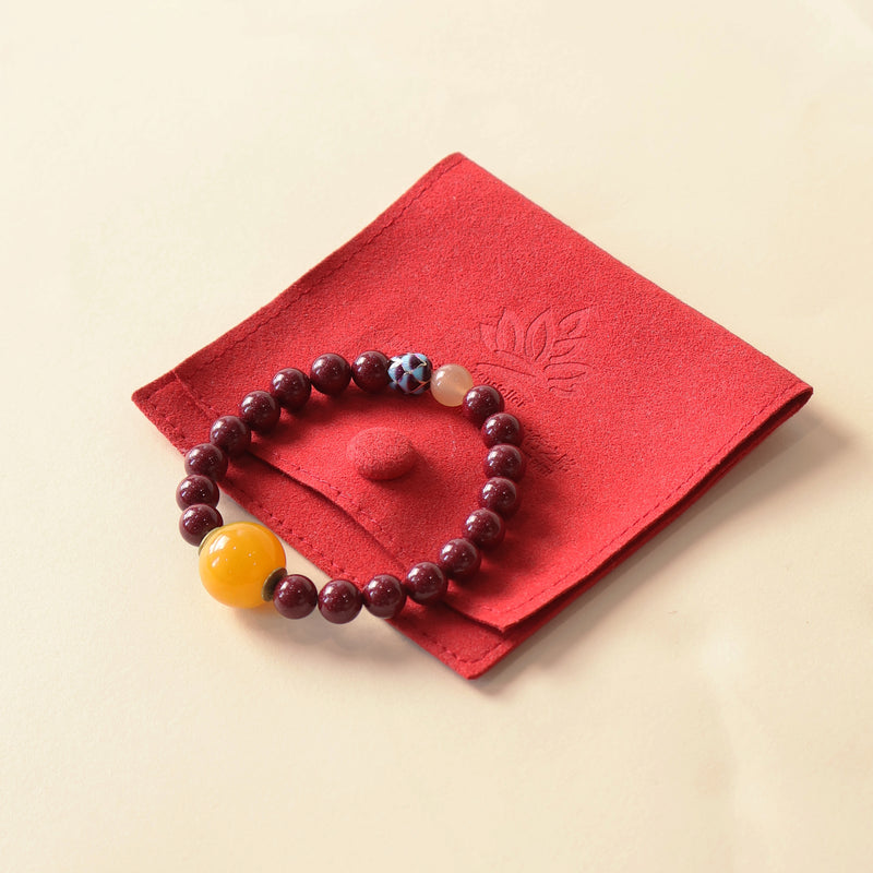 VERMILION LUCK BRACELET–CINNABAR ORANGE MOONSTONE-5